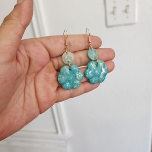 Blue Flower Power Earrings
